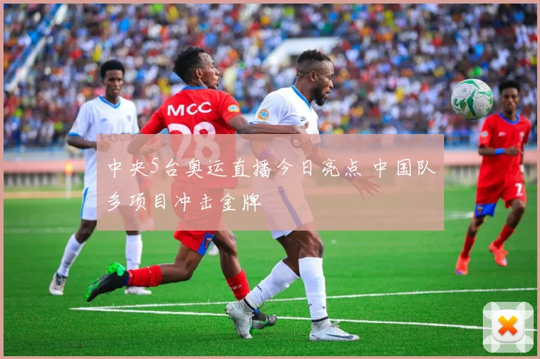 中央5台奥运直播今日亮点 中国队多项目冲击金牌